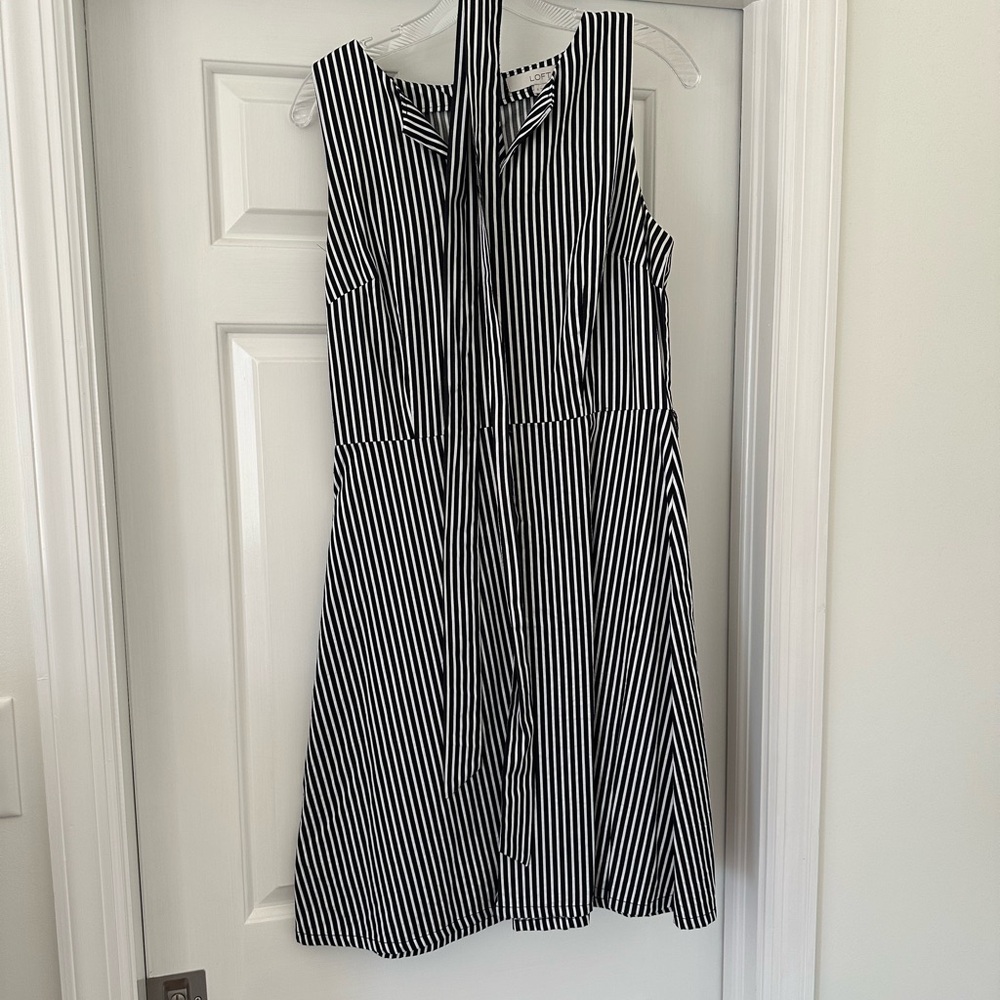 Black and White Striped Dress